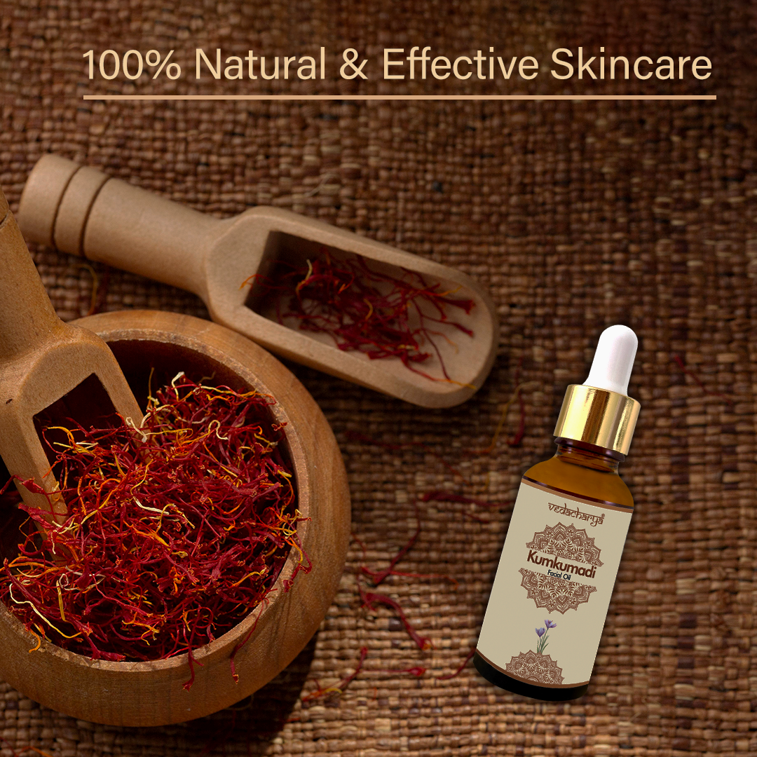 Vedacharya Kumkumadi Facial Oil  for naturally glowing skin