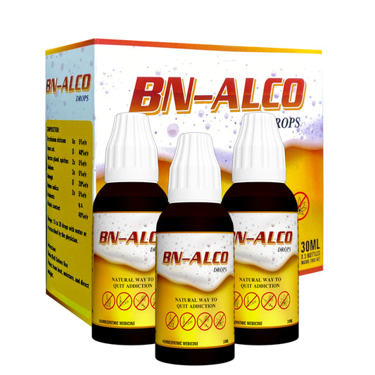 BN-ALCO Drops (नशा मुक्ति दवा) - Homeopathic Medicine to Quit Alcohol, Smoking, & Tobacco