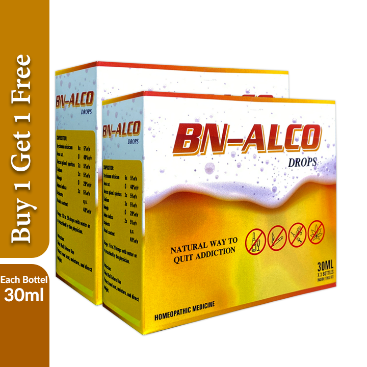 BN-ALCO Drops (नशा मुक्ति दवा) - Homeopathic Medicine to Quit Alcohol, Smoking, & Tobacco