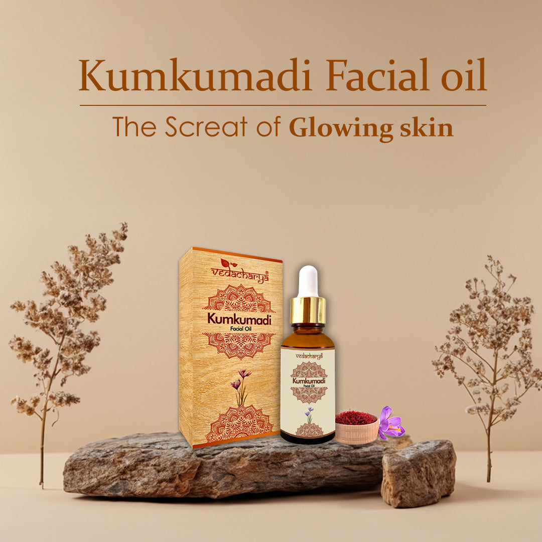 Vedacharya Kumkumadi Facial Oil  for naturally glowing skin