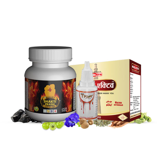 Shakti Prash, Musli Active Capsules & Tiger Tilla Oil For Better Wellness & Energy