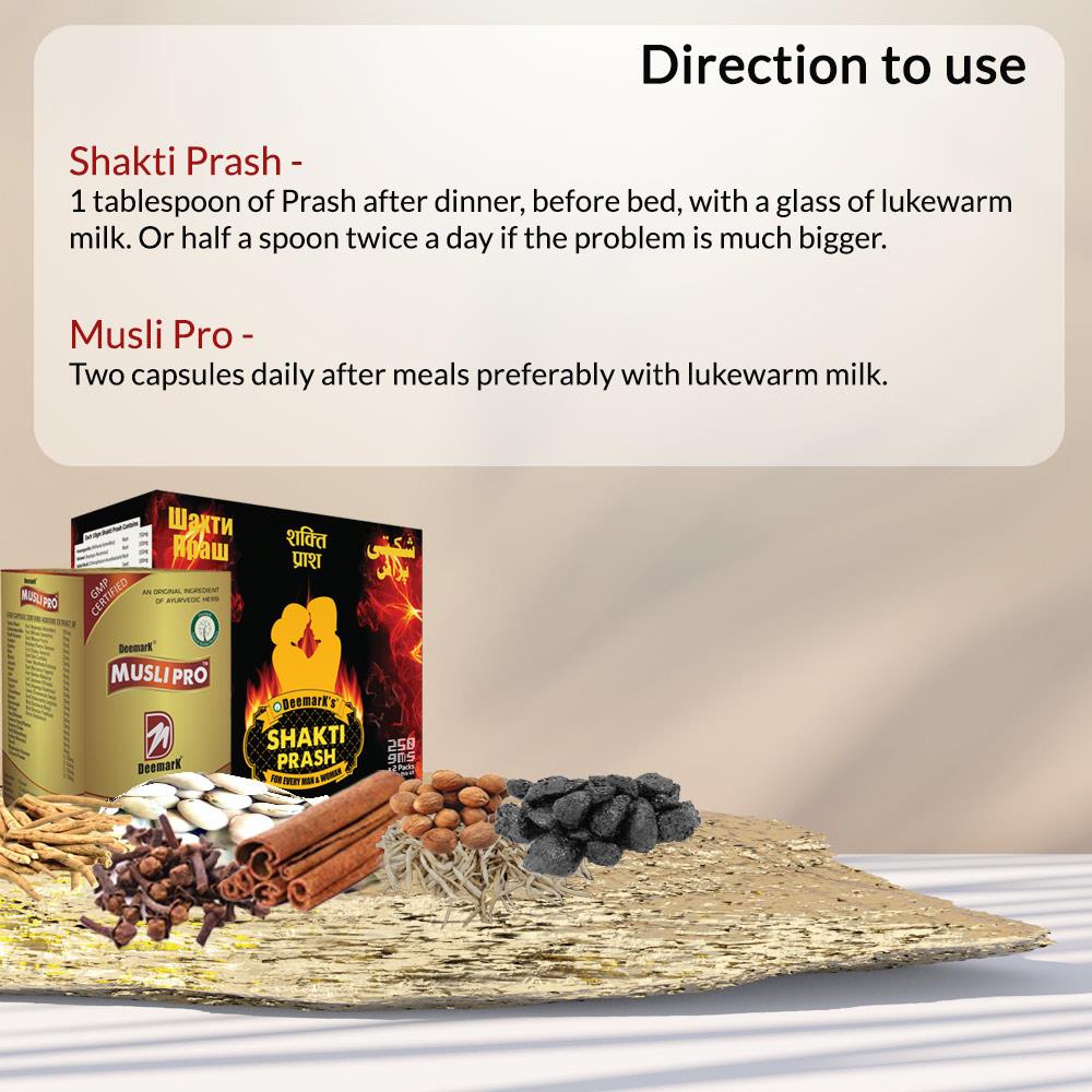 Shakti Prash and Musli Pro - Combo for Better Passion, Drive and Performance